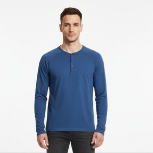 Lululemon Metal Vent Tech Long Sleeve Henley Blue L